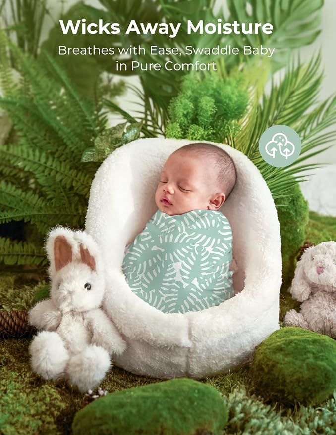 Momcozy Muslin Best Wishes Swaddle Blankets, Ultra Soft Neutral Registry - Image 2
