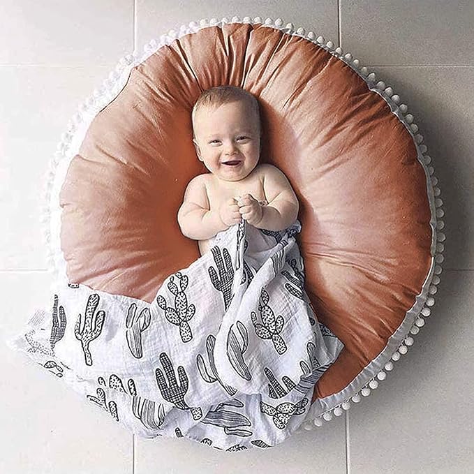 Large Floor Pillow Kids Round Floor Cushion Seating, 35 inches Big Circle Pillow - Image 7