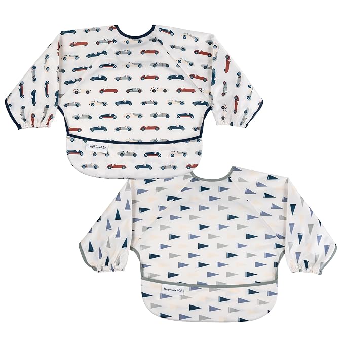 Tiny Twinkle Long Sleeve Bib for Babies & Toddlers – 2 Pack Waterproof Smock by TinyTwinkle