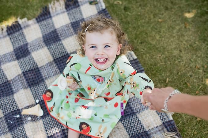 Tidy Tot - Long Baby Bib - Mess Proof Long Sleeve Feeding Smock - Waterproof Bib - Image 3
