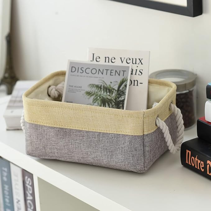 Fabric Storage Baskets for Organizing Small Baskets for Shelves, Decorative - Image 3