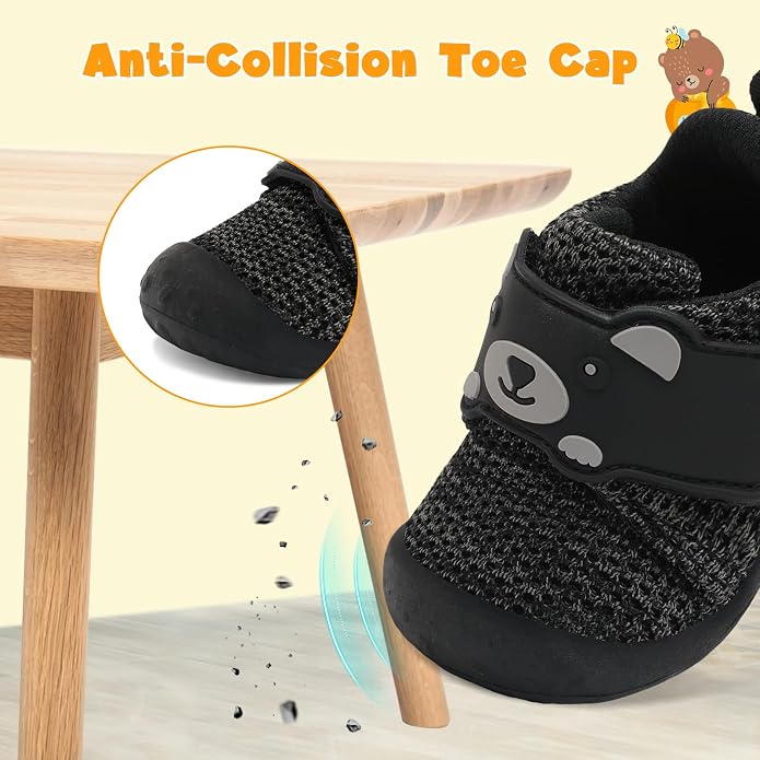 FEETCITY Baby Walking Shoes Wide Baby Shoes Boys Girls Infant Sneakers Crib - Image 5