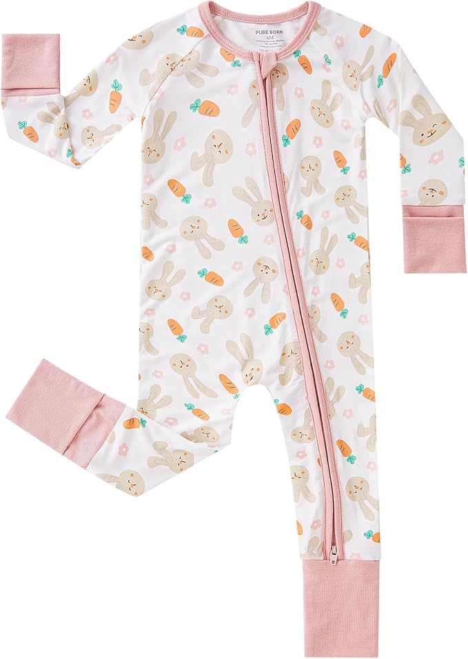 pureborn Baby Infant Boys Girls Sleeper Snug Fit Viscose from Bamboo Pajamas by pureborn