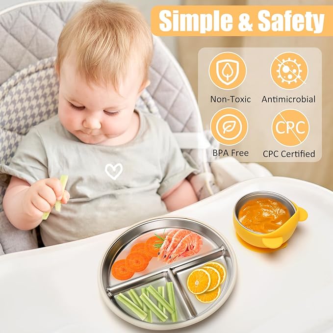 Stainless Steel Baby Plate and Bowls - Image 5