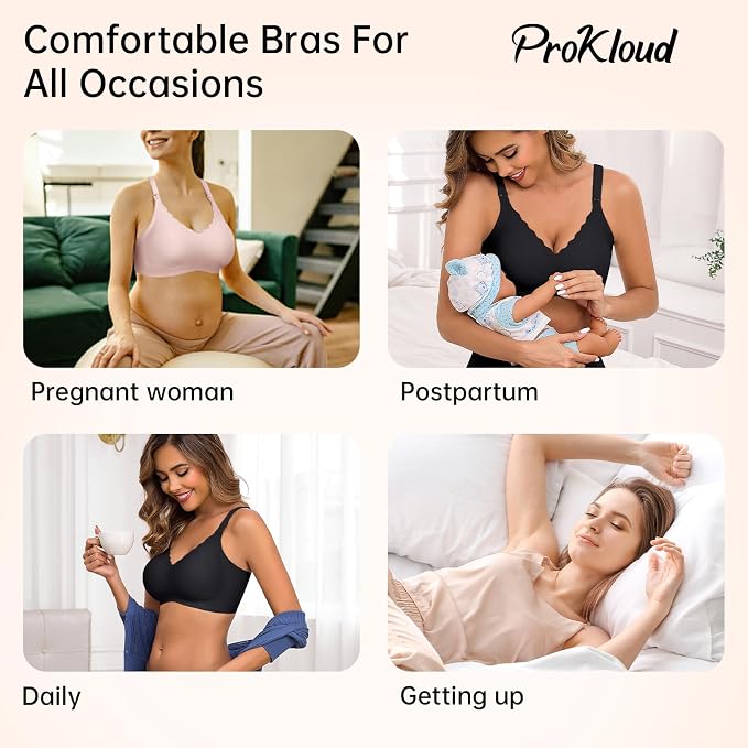 Nursing Bras for Breastfeeding Seamless Supportive Maternity Bras Women Comfort - Image 5