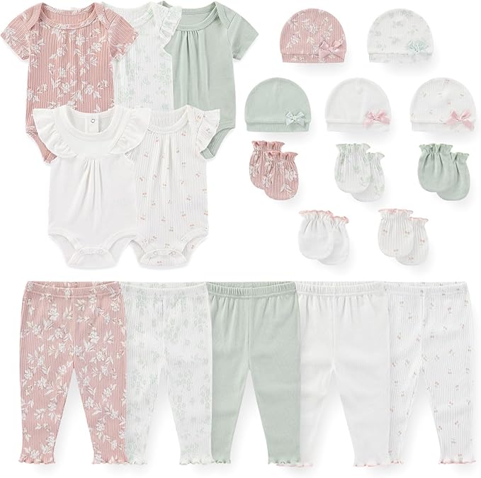 Unisex Baby Boy Girl Bodysuits Sets 20 Pack Cotton Casual New Born Clothes by JELYLOVE