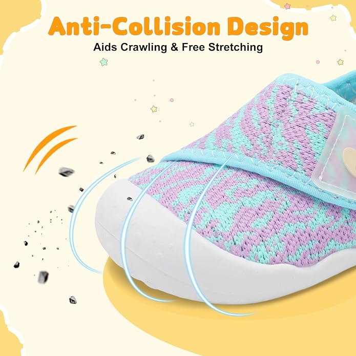 FEETCITY Baby First Walking Shoes Wide Baby Shoes Infant Sneakers Newborn Crib - Image 2