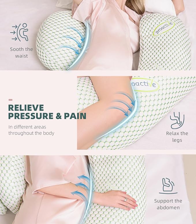 Pregnancy Pillow for Pregnant Women, Soft Pregnancy Body Pillow, Support for - Image 4
