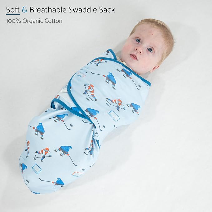 LollyBanks Baby Swaddle, 100% Organic Cotton Newborn Boy Swaddle Sack 3-6 Months - Image 2