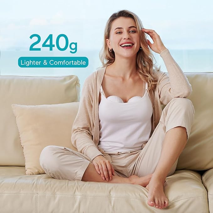Paruu P10 Hands-Free Breast Pump Wearable, 338mmHg Strong Suction, Low Noise - Image 6