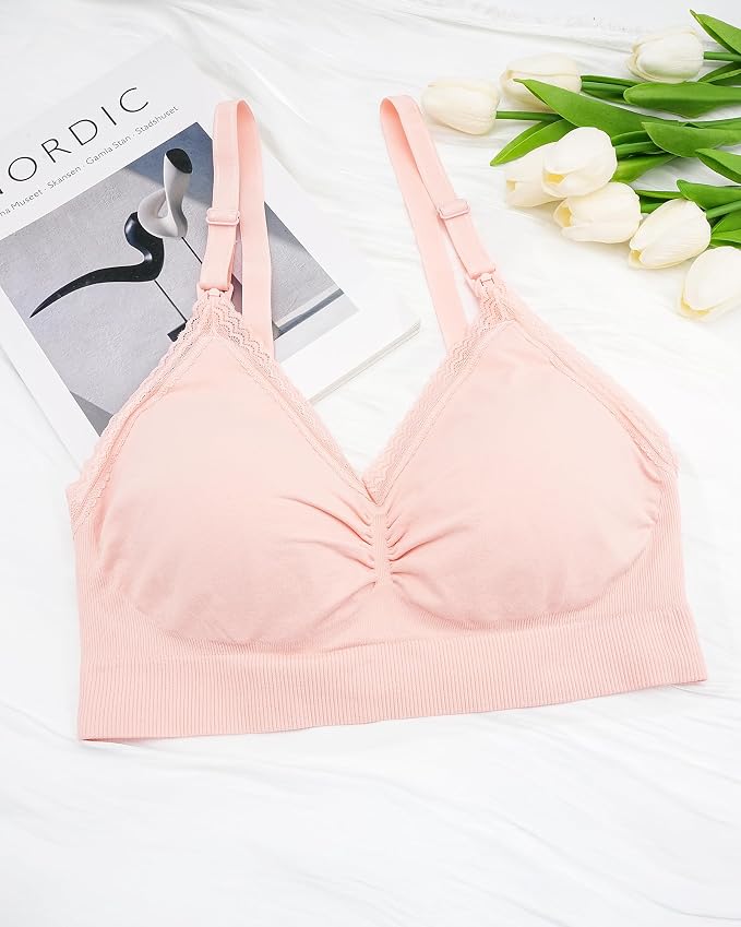 Stelle Lace Nursing Bras for Breastfeeding Seamless Pregnancy Maternity - Image 6