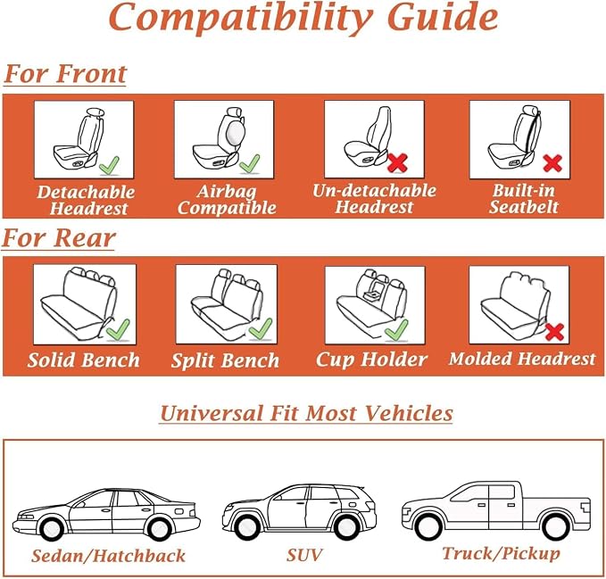 Coverado Car Seat Covers Front, Seat Covers - Image 7