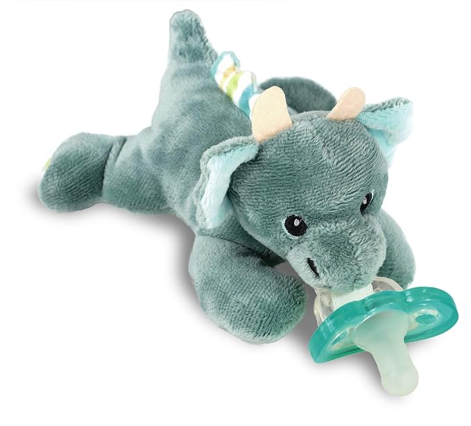 RaZbaby JollyPop Pacifier, Holder w/Detachable Baby Pacifier, Stuffed Animal by RaZbaby