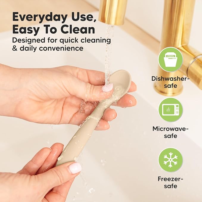 KeaBabies Silicone Baby Spoons, Self Feeding 6-12 months - Image 6