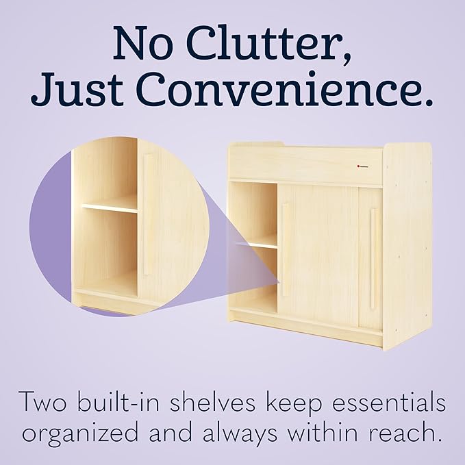 Foundations SafeGlide Daycare Changing Table, Durable Wood Construction - Image 5