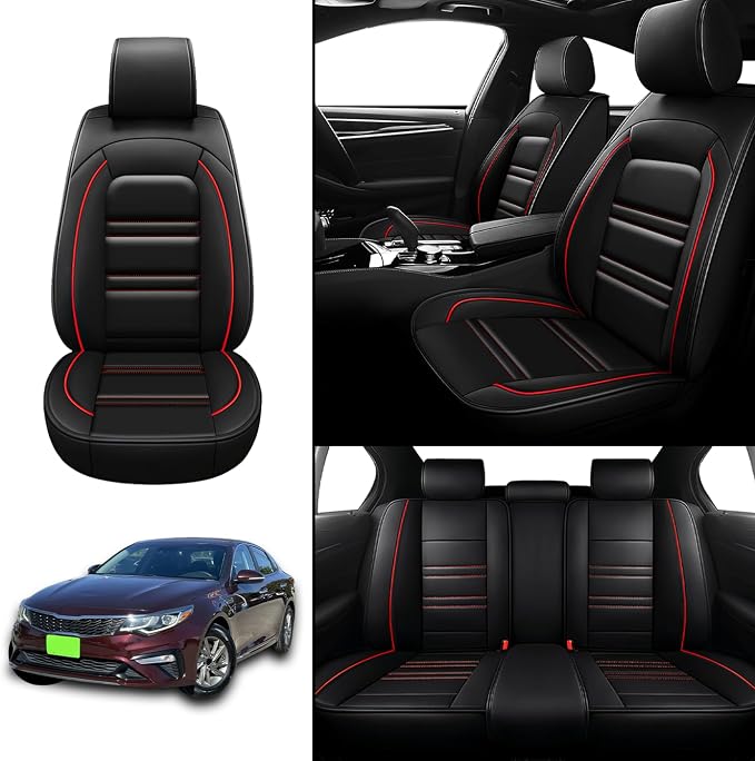 Seat Covers for kia Optima 2003-2020 | 5-Seats Leather Seat Covers - Image 2