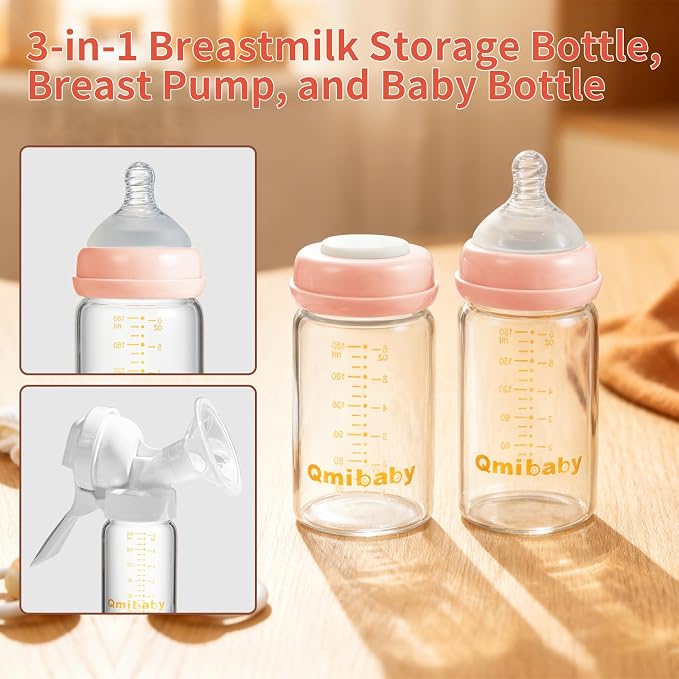 Breast Milk Storage Bottles 180ml 6oz BPA-Free Leak-Proof Baby Bottle - Image 3
