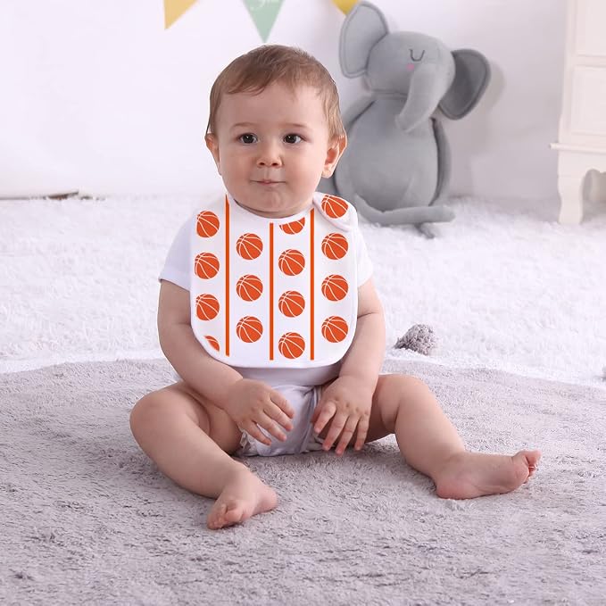 Maiwa 6 Pack Waterproof Cotton Baby Bibs - Image 3