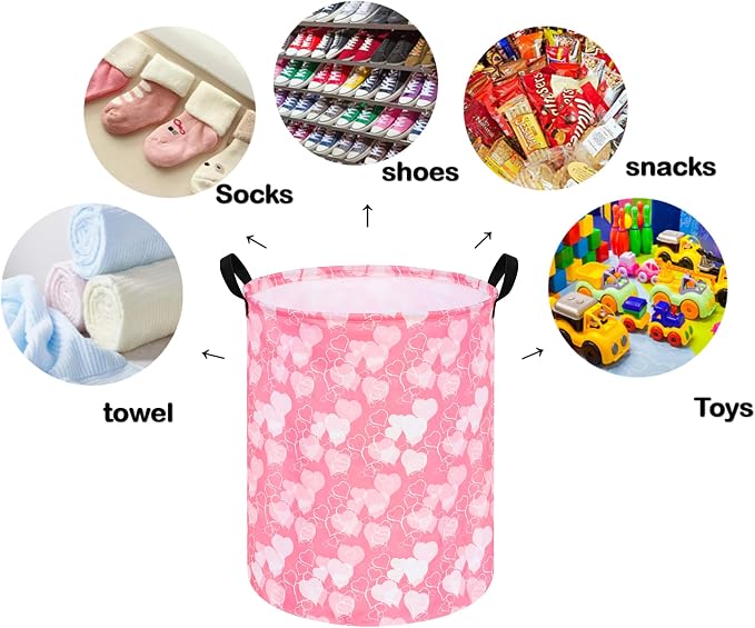 Round Laundry Hamper Storage Basket Laundry Organizer Hamper Storage Bins - Image 6