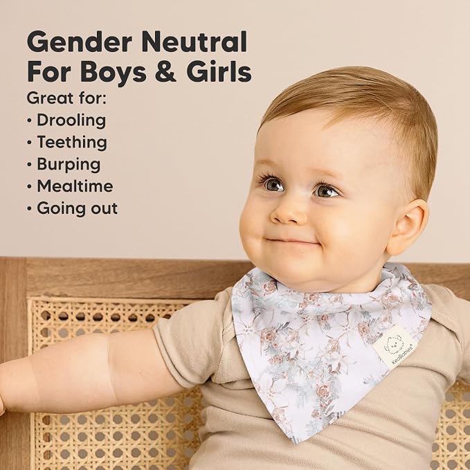 8-Pack Organic Baby Bandana Bibs - Image 6