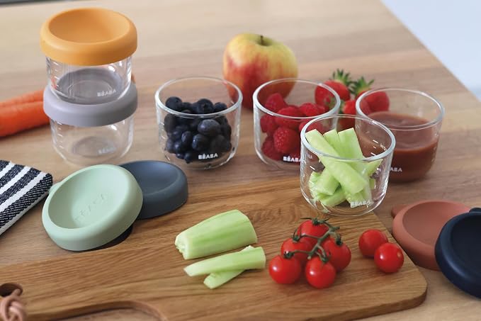 BEABA 6 Pack Glass Baby Food Jars - Image 7