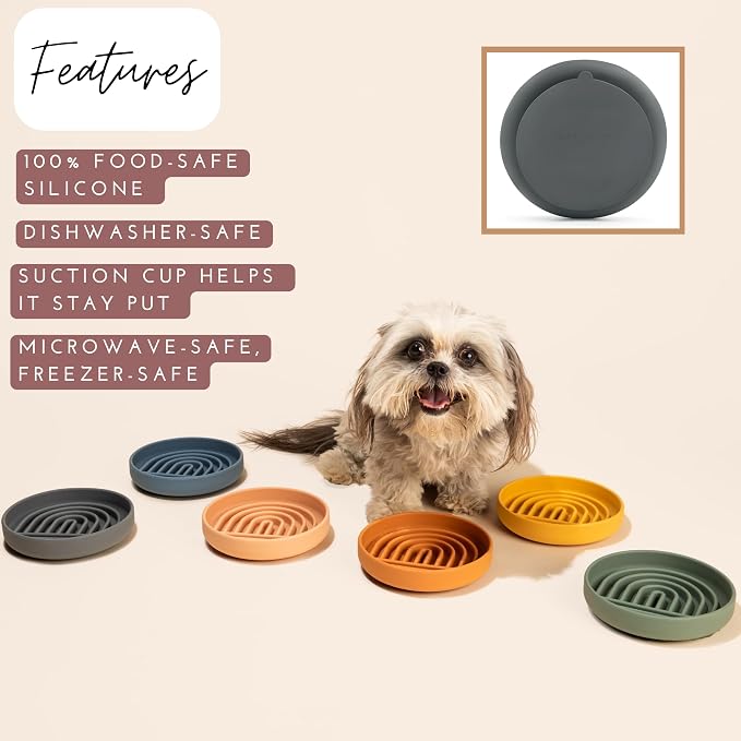 Should We Go? Slow Feeder for Dogs & Cats, The Slowdown Bowl Silicone Slow - Image 3