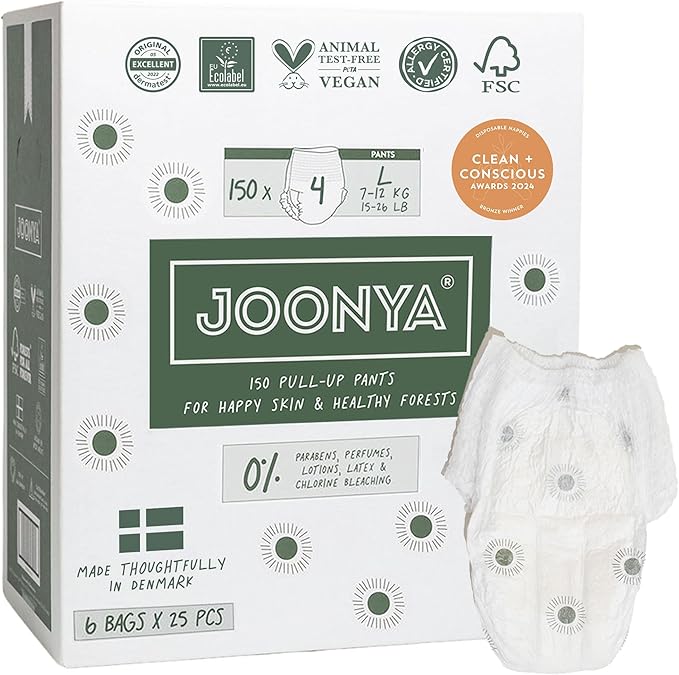 Joonya Pull-Up Pants Baby Diapers, Size 4 L by Joonya