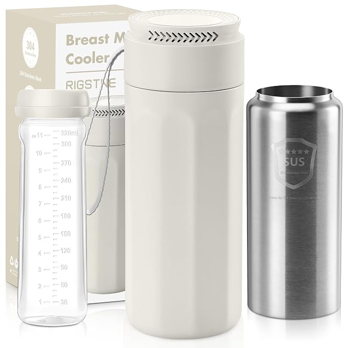 Portable Breast Milk Cooler - 11oz Breast Milk Cooler Bottle by Rigstne