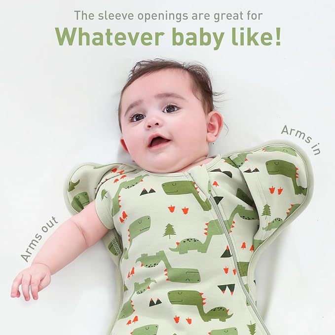 Premium Soft Cotton Swaddle Blanket Sleep Sack Arms Up Design 2 Packs 3-6 Months - Image 3