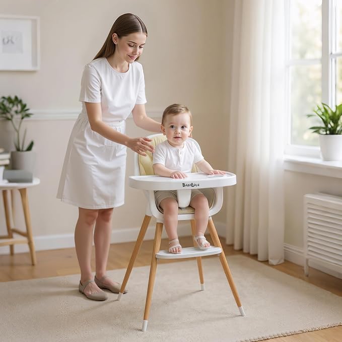 Baby High Chair, Wooden Highchair - Image 2