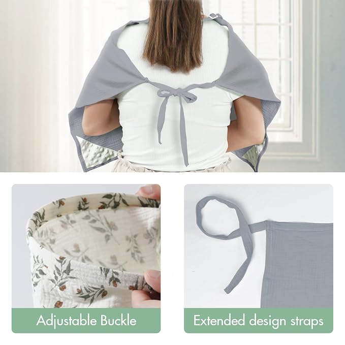 2-Pack Muslin Nursing Covers for Breastfeeding - Image 4