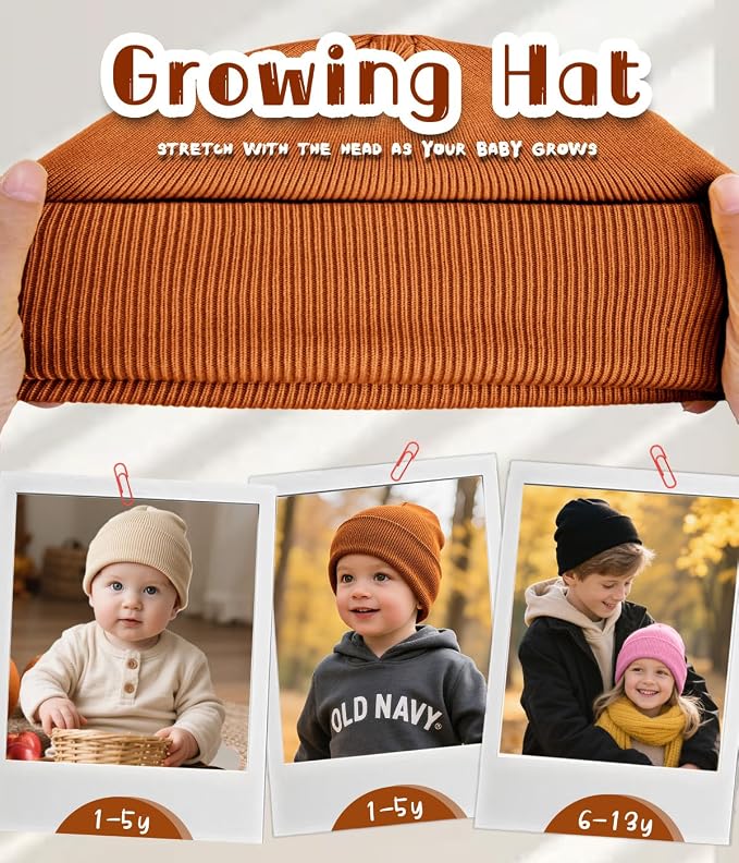 Rosoz Toddler Beanie Boys Girls Baby Knit Warm Beanies Kids Children Winter hat - Image 4