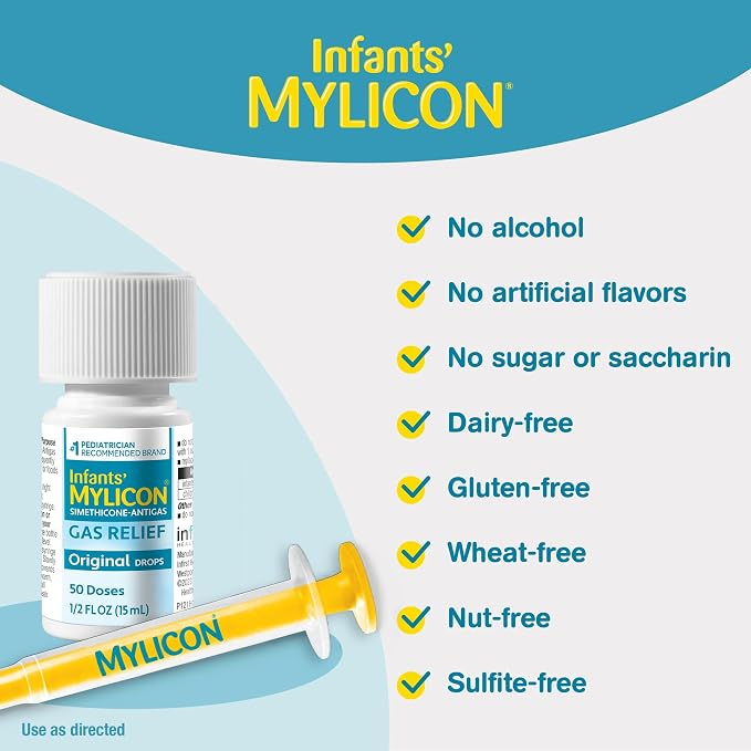 Mylicon Gas Relief Drops for Infants and Babies, Original Formula, 0.5 Fluid - Image 5