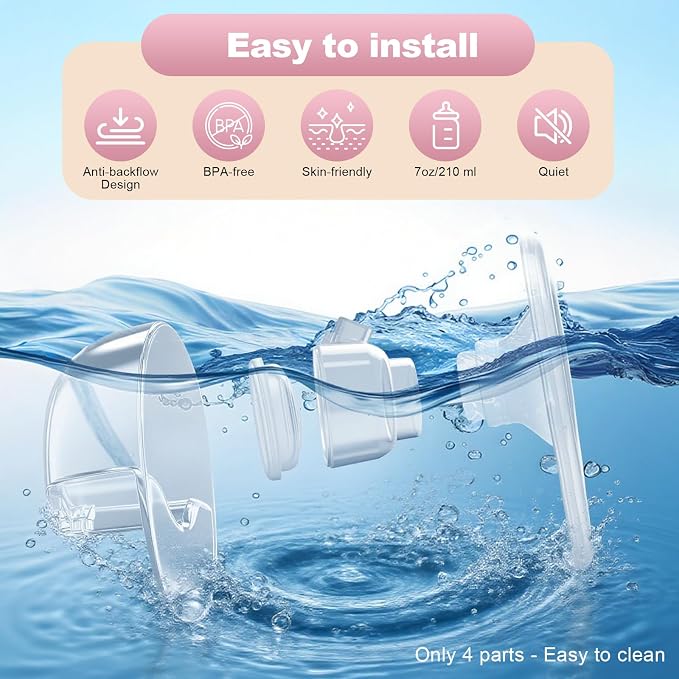 LAMSUET Hands Free Breast Pump - Image 6