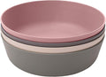 WeeSprout Bamboo Kids Bowls, Set of Four 15 oz Kid-Sized Dinnerware, Leftovers by WeeSprout