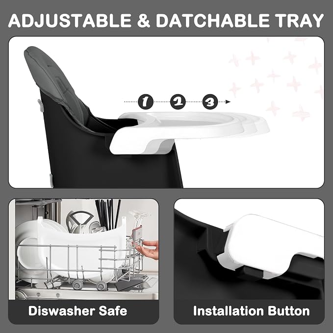 Baby High Chair, 8 in 1 Convertible Highchairs - Image 6