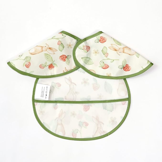 Feeding Bibs for Baby, 3 Pack-Waterproof & Easy Clean Feeding Bibs for Toddlers - Image 9