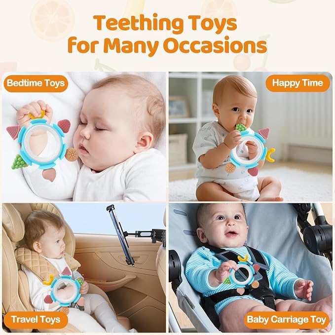 Baby Teething Ring Toy for 3–12 Months, Silicone Infant Teether for Sore Gum - Image 7
