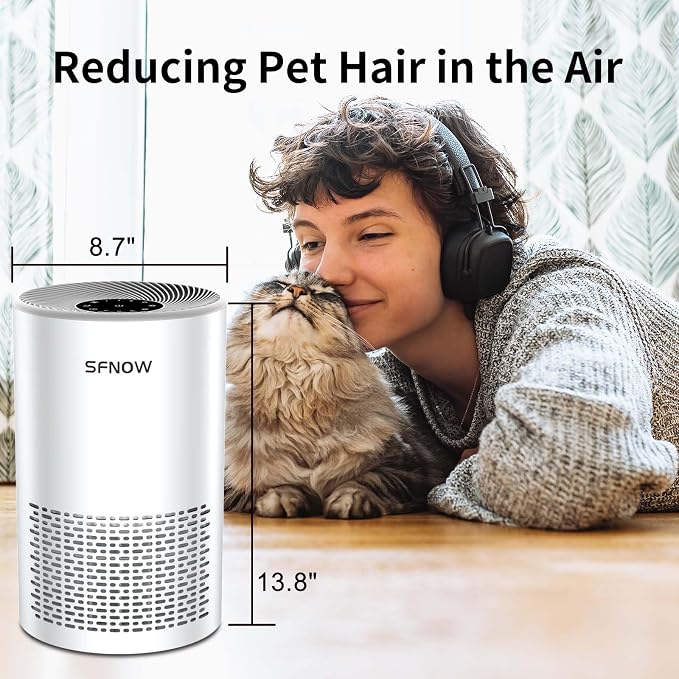 Air Purifiers for Home Pets Hair in Bedroom, Air Cleaner Covers Up to 1050 ft² - Image 4