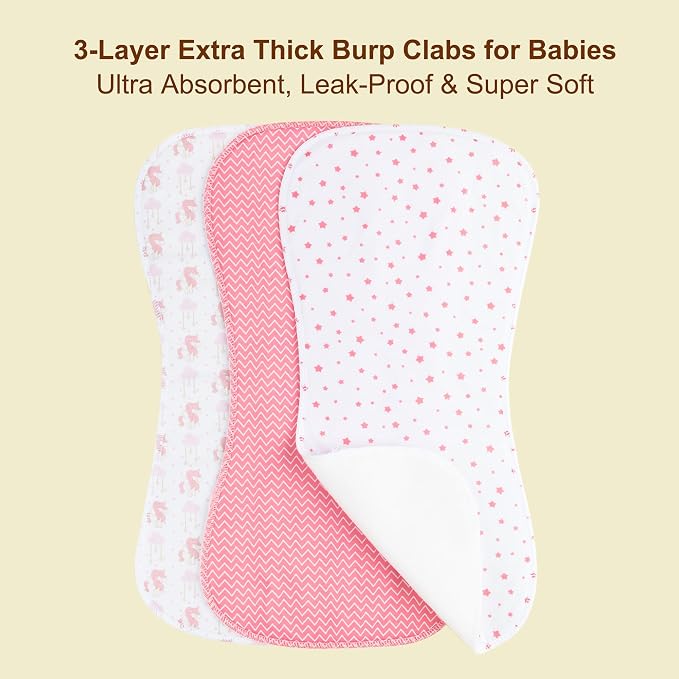 2-in-1 Burp Cloths and Baby Bibs - Image 3