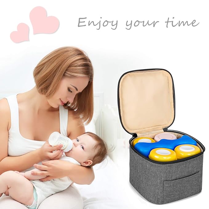 Luxja Reusable Ice Packs for Breastmilk Storage, Breastmilk Bottle Ice Packs - Image 4