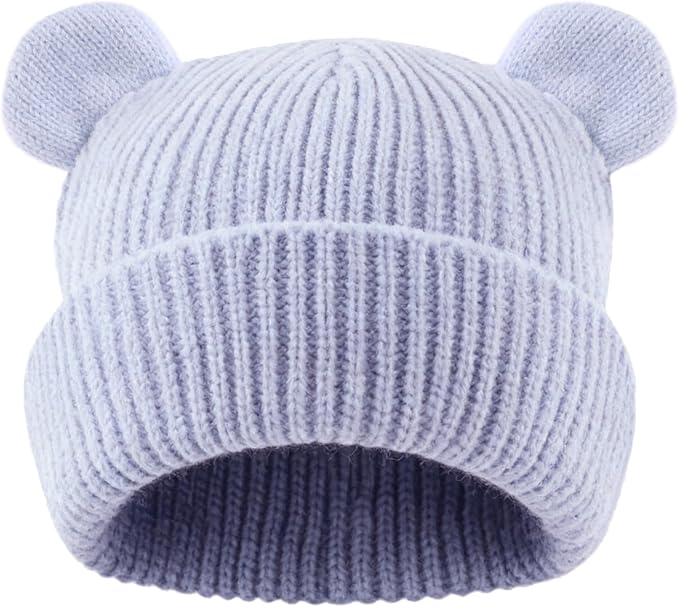 Bear Baby Beanie Knitted Baby Winter Hat Infant Toddler Boys Girls Beanie by MniJiza