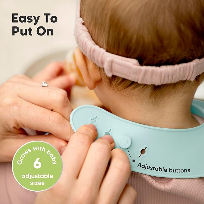 KeaBabies 2-Pack Silicone Baby Bibs - Image 5