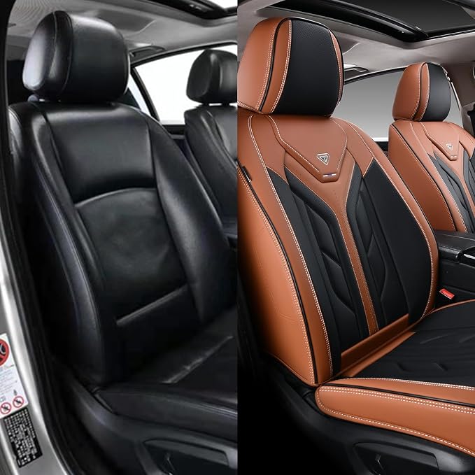 Coverado Front Seat Covers, Car Seat Covers Front Seats, Leather Seat Covers - Image 9
