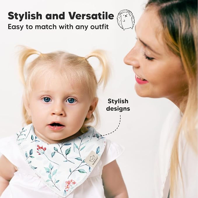 10-Pack Organic Baby Bandana Bibs - Image 4