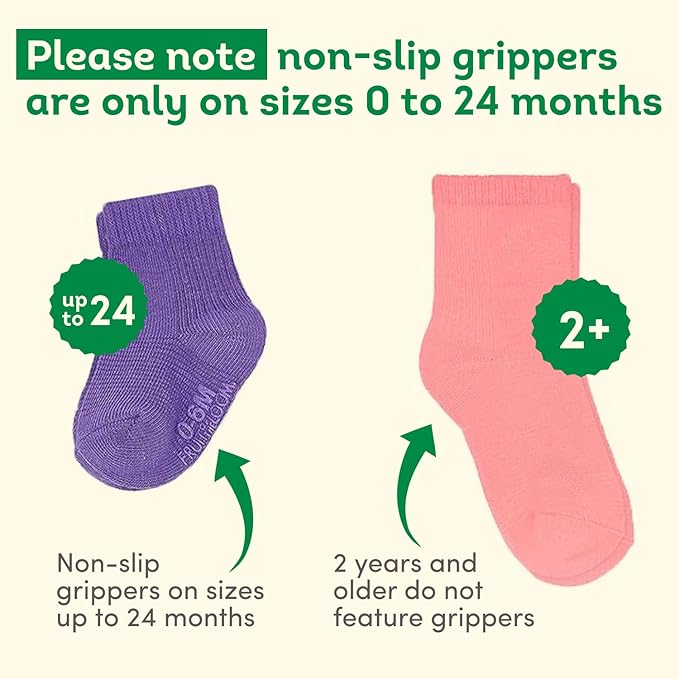 Fruit of the Loom Baby 14-Pack Grow & Fit Flex Zones Cotton Stretch Socks - Image 6