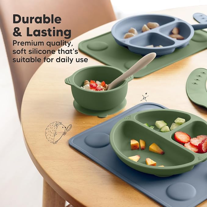 KeaBabies 2-Pack Silicone Placemats - Image 8