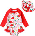 Infant Baby Girl Swimsuit One-Piece Long Sleeve Rash Guard by YOUNGERTREE