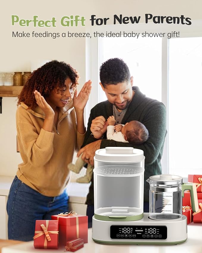 Feekaa Multifunctional Baby Bottle Warmer, Steamer and Dryer, 44oz Baby Formula - Image 2
