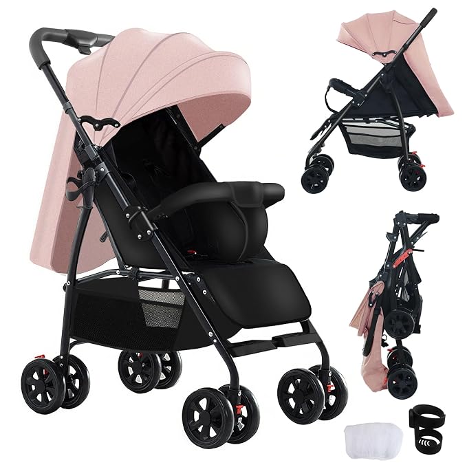 Lightweight Travel Stroller at Only 4.6 kg, Folding Compact Pushchair by Unknown